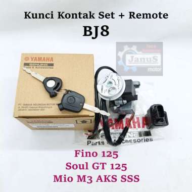 Kunci Kontak Set BJ8 + Remote Yamaha Fino 125 Soul Gt 125 Mio M3 AKS SSS Konci Set Presisi dan Awet