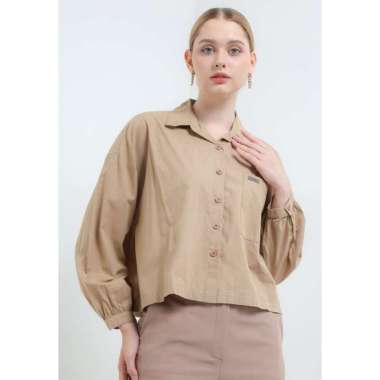 EXPAND - Kivera Blouse 012.51668ED.80 | Kemeja Wanita XXL Cokelat