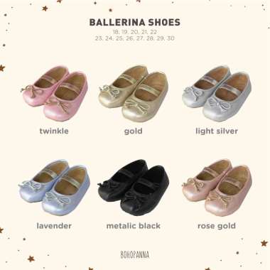 BOHOPANNA - BOHOPANNA X WEARLUCA - BALLERINA SHOES 2.0 - SANDAL ANAK - SANDAL BALLERINA 28 METALIC B
