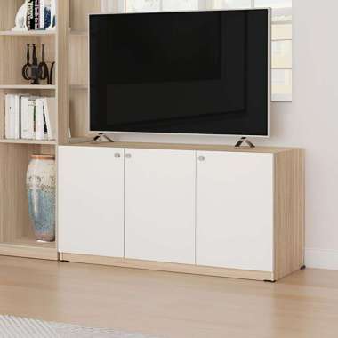 IDEA Georgia - Meja TV Kayu / Bufet TV / Rak TV / Lemari TV / Rak Buku Pajangan Tinggi Minimalis Mej