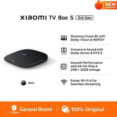 Xiaomi TV Box S (3rd Gen) | Stunning Visual 4K with Dolby Vision & HDR10+ | Immersive Sound with Dol