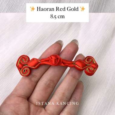Kancing Cheongsam Satin Haoran Cheongsam Unik Kancing Shanghai | Istana Kancing Red Gold