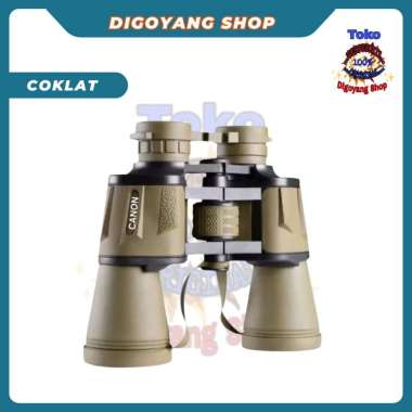Teropong Canon Binocular 20x50 Lensa Jernih High Quality Coklat