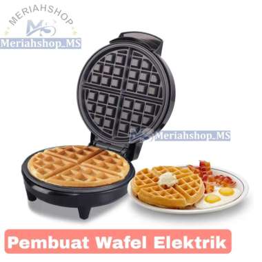 MERIAHSHOP Waffle Maker Elektrik Ukuran Jumbo 20cm Mesin Alat Cetakan Kue Wafel Listrik HAEGER Anti 