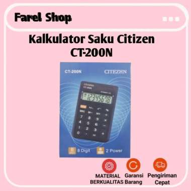 Citizen Kalkulator 8 Digit CT-200N Kalkulator Saku Pocket Mini