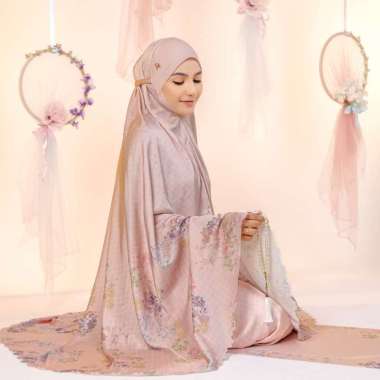 VESELKA Shabby Chic Mukena Dewasa Syari Dagu Tertutup Motif Printing | Prayer Set Hampers Mahar Hant