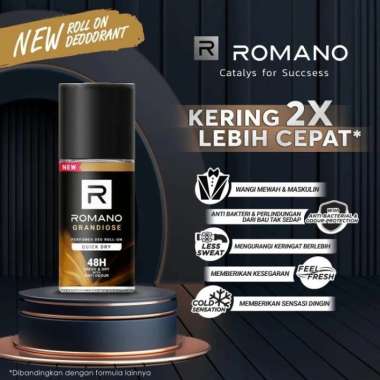 ROMANO PERFUMED ROLL ON DEODORANT 50ML GRANDIOSE
