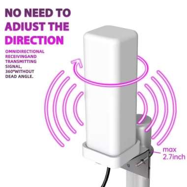 Antena TV Digital Indoor Outdoor Jernih DVB-T2 HD 4K 36dB Panjang Kabel 10 Meter WMO YUZH3