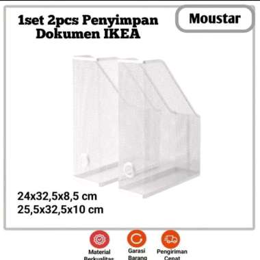 Set Binder Isi 2 Pcs Tempat File Majalah Buku Baja Putih Folder Box
