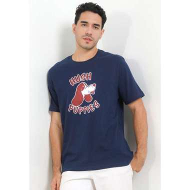 Hush Puppies Kaos Pria Pl Flux Navy Navy M