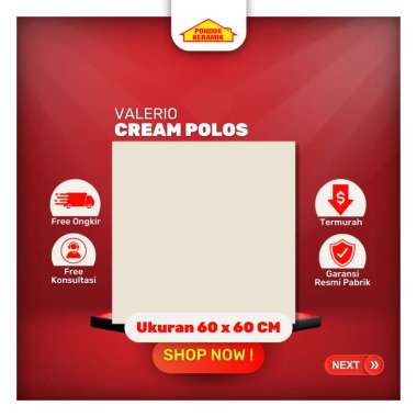 Granit Valerio 60x60 Cream Polos Granit Cream Polos Kilap Glossy Kualitas KW I