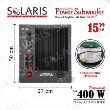KIT POWER SUBWOOFER AKTIF 400 Watt Class AB CR-15S