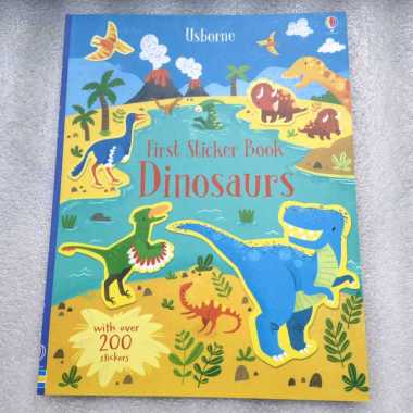 Usborne Sticker Book Anak Activity, Sticker Book Bahasa Inggris Dinosaurs