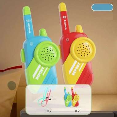 Mainan Anak 2Pcs Antenna Report Happy Growth Mainan Ht Suara Walkie Talkie