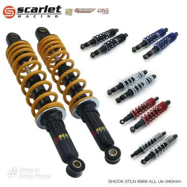 Scarlet Racing - Shock absorber Shockbreaker Skok Setelan 8989 Uk 280 320 340 360 mm untuk Motor Beb