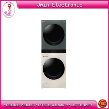 Mesin Cuci Front Loading LG wash Tower WT1410NHEG 14kg / 10kg