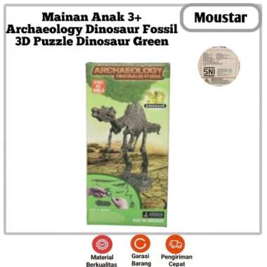 Mainan Anak 3+ Archaeology Dinosaur Fossil 3D Puzzle Dinosaur / Fosil Dinosaurus Spinosaurus
