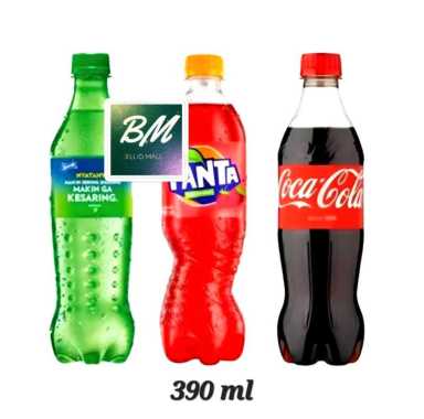 Fanta Coca Cola Sprite 390 ml Botol Coca cola