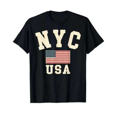 Kaos Tshirt Baju Murah Combed 30S Distro NYC Bendera USA New York Amerika America SOUVENIR oleh oleh