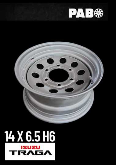 PABO 14X6.5 HUB 6 VELG TRAGA RUBAHAN VELG BESI