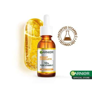 Garnier Bright Complete Overnight Vitamin C Serum 30 ml - Serum Malam Vitamin C Mencerahkan