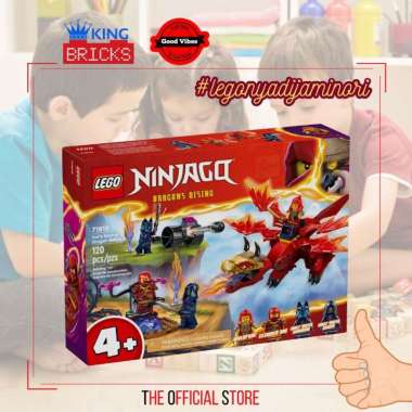 LEGO Original NINJAGO 71815 Kai Source Dragon Battle - Mainan Anak Edukasi Kreatif Robot Naga Merah 