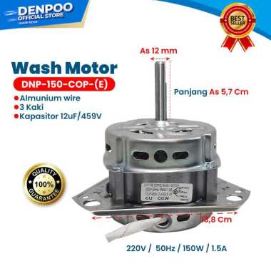 DENPOO DINAMO TEMBAGA WASH MOTOR MESIN CUCI AS 12 MM-DNP-150-COP (E)
