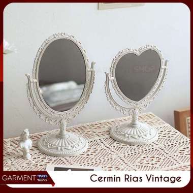 Cermin Make Up Putar Aesthetic Kaca Rias Vintage Love Oval Meja Rias Kaca Estetik Beauty LOVE - RAND