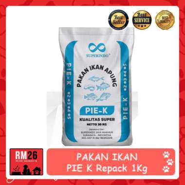 PIE K Pakan Ikan Terapung Ekonomis Gurami Mujair Lele Nila Patin Repack 1 kg PIE K - 4