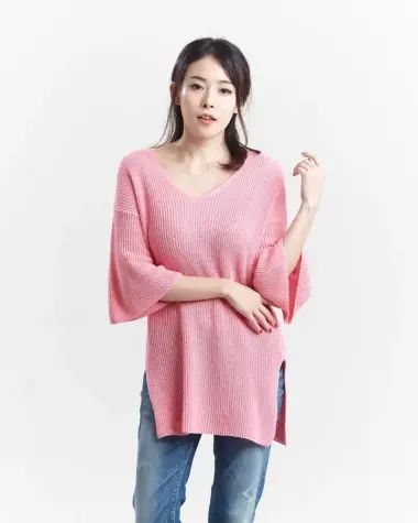Blouse Sweater Flat knit