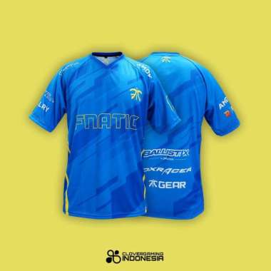 Jersey Team Fnatic Blue 2018 - Baju Jersey Team dota 2 - Biru Muda, M