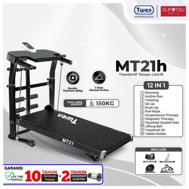 Twen MT21H Treadmill Manual Multifungsi Treadmill Manual Tanpa Listrik Treadmill Termurah MT21 1 Tah