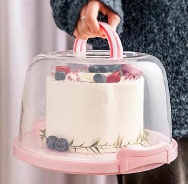 Cake Container Wadah Tempat Roti Tawar Kue Cupcake Storage Box Bulat