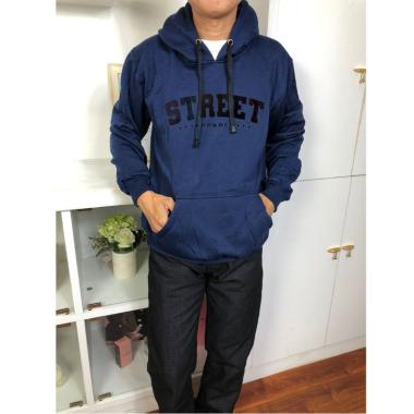 Jaket Sweater Hoodie Pria Reflective STREET Navy L