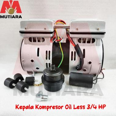 Kepala Kompresor Compressor Angin Oil Less Oilless Tanpa Oil 3/4 HP