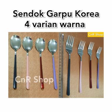 Sendok Garpu Sumpit Korea Warna SUMPIT Merah