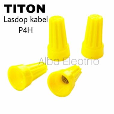 Lasdop Titon 4MM Putar Kuning Sambungan kabel putar Per Pack 100pcs