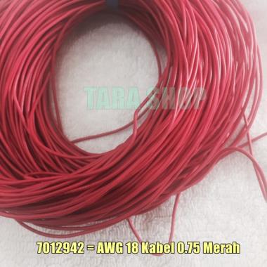 AWG 18 KABEL SERABUT 0.75 MERAH - 7012942