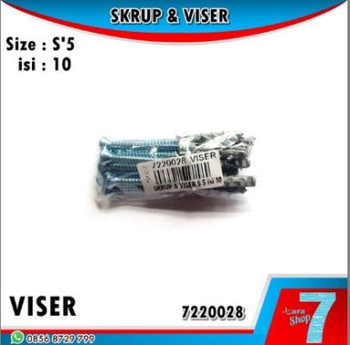Sekrup Dinding Tembok S5 + Baut Gepeng isi 10 7220028