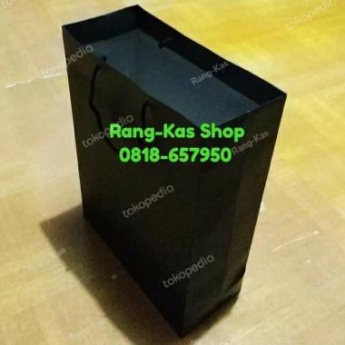 Paper bag HITAM Folio karton Duplex Tebal