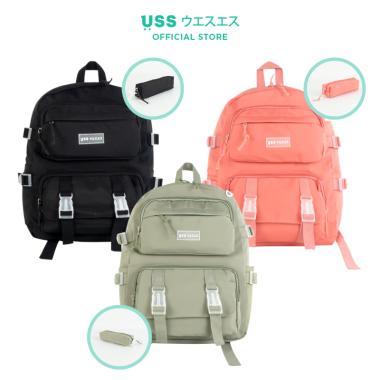 USS Tas Ransel Anak Canvas Backpack With Pouch