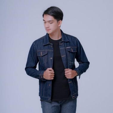 Jaket Jeans Denim Original Distro Bandung Hitam - M