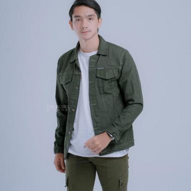 Jaket Jeans Denim Original Distro Bandung Hijau - XL