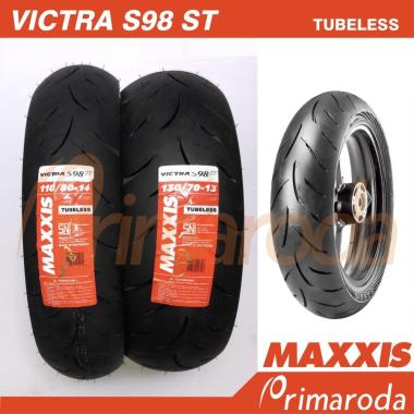 Sepasang ban Tubeless 110/80-14 dan 130/70-13 Maxxis Victra S98ST