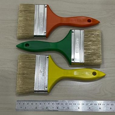 kuas cat gagang warna warni 4" kuas cet rumah