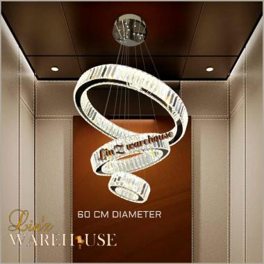 Lampu gantung MODERN ELEGANT CRYSTAL RING LED 60 CM pendant light