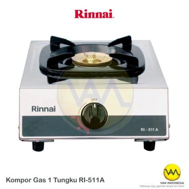 Kompor Gas 1 Tungku RI 511 A Rinnai Warna Putih