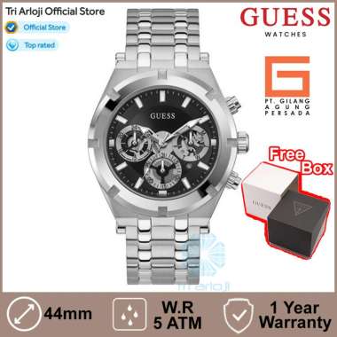 GUESS Watches GUESS GW0260G1 Original CONTINENTAL Jam Tangan Pria Analog Stainless Steel