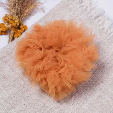 Scrunchie Tile || Cepolan Hijab Tille Tule Tulle Jumbo Mustard