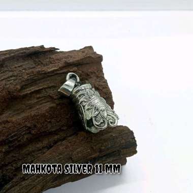 kerajinan ring kalung liontin varian alpaka h325 mahkota silver 11 mm